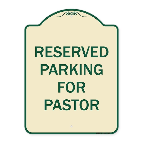 Designer Series-Reserved Parking For Pastor Tan & Green, 24" x 18", TG-1824-9761